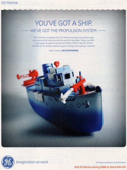 GE Marine ad for 2014